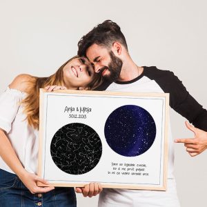 Slika para z zvezdno karto