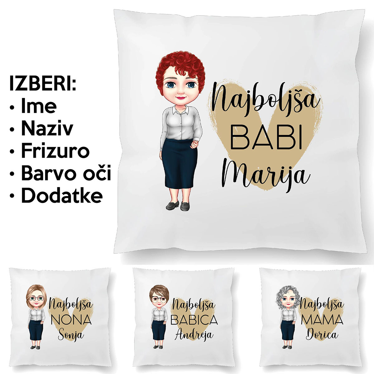 Najboljša BABICA - avatar, blazina