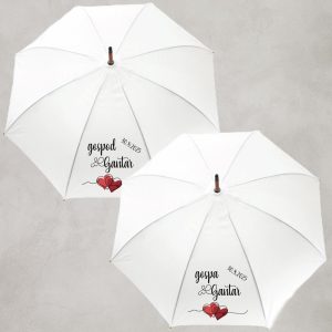 gospod in gospa – komplet poročnih dežnikov