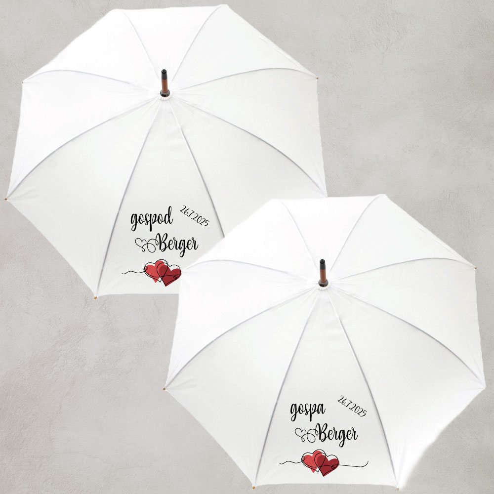 gospod in gospa - komplet poročnih dežnikov - Image 3