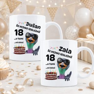 Izgledaš 18 – keramična ali plastična skodelica za rojstni dan