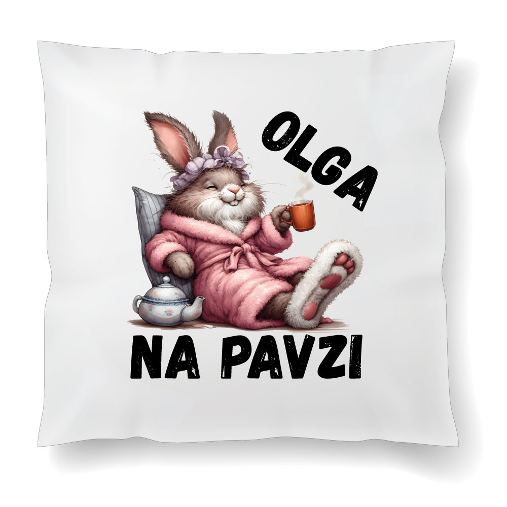 Na pavzi - zajček, blazina - slika 2