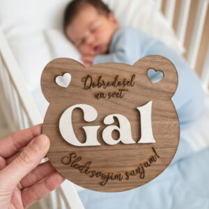 Oznanitvena tablica – oblika medvedka