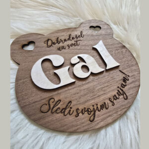 Oznanitvena tablica – oblika medvedka