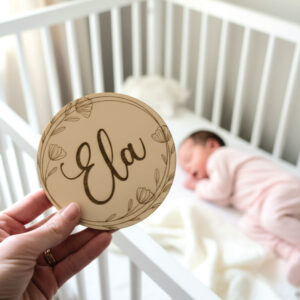 Oznanitvena ploščica – z rožicami,  minimal