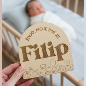 Oznanitvena kartica – polkrožna – motiv igrač