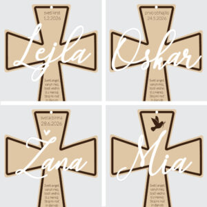 Lesen križ, z molitvijo – s priloženo voščilnico in kuverto