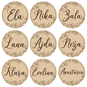 Oznanitvena ploščica – z rožicami,  minimal