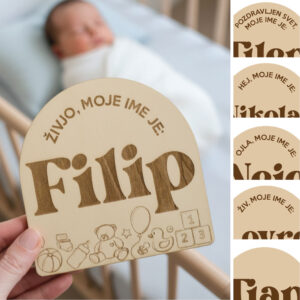 Oznanitvena kartica – polkrožna – motiv igrač