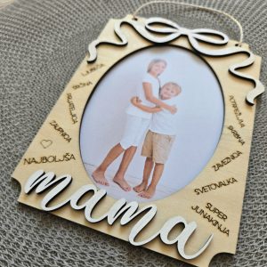 Lesen okvir za mami, babi,… (poljuben napis)