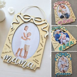 Lesen okvir za mami, babi,… (poljuben napis)