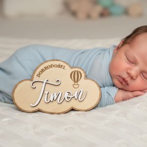 Oznanitvena tablica – dobrodošel, oblaček