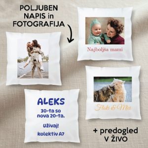 Poljuben tisk – Blazina s predogledom