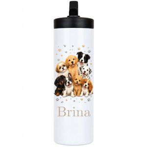 Kužki – termo steklenica z imenom – 600 ml