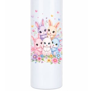 Zajčki – termo steklenica z imenom – 600 ml