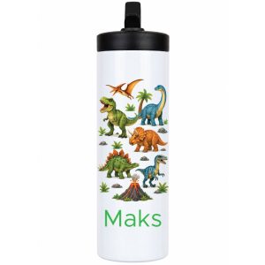Dinozavri – termo steklenica z imenom – 600 ml