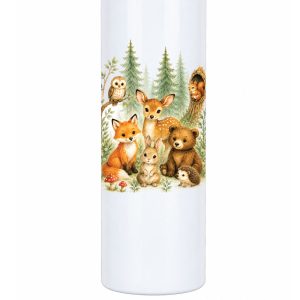 Gozdne živali – termo steklenica z imenom – 600 ml