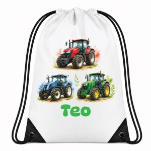 Vrečka za oblačila in copate – Traktorji