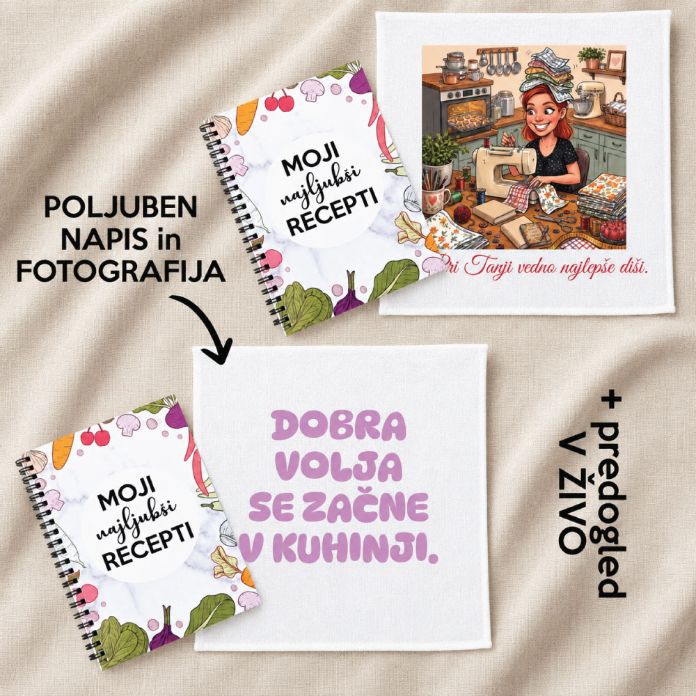 Poljuben tisk - Kuhinjski komplet s predogledom